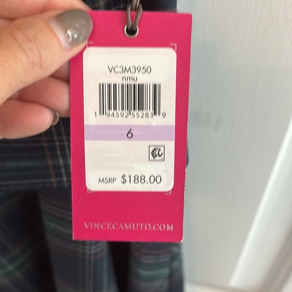 Vinco Camuto Plaid Dress Size 6 NWT - Picture 5 of 8